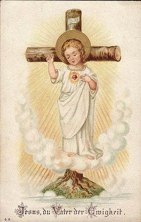 Jesus, Father of Eternity -- Christ Child - tree of the world - sacred heart, - German copy.jpg