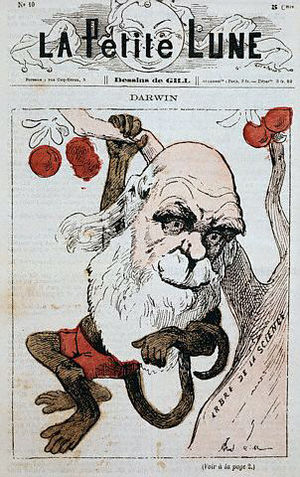 Darwin as monkey on La Petite Lune.jpg
