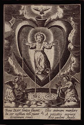 Antonius Wierix (ca. 1552–1604) from his series Cor Iesu amanti sacum - Bone Jesu, fontes fluant....jpg