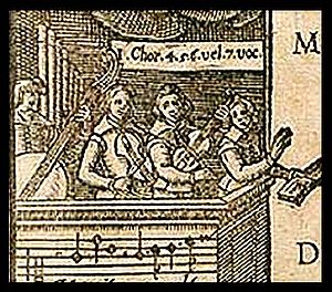 Braccio MichaelPraetoriusMusarumSioniarum 1607 choir-det.jpg