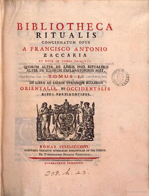 Francesco Antonio Zaccaria Enciclopedia Católica