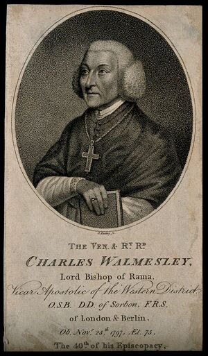 Charles Walmesley. Stipple engraving by G. Keating. Wellcome V0006137.jpg