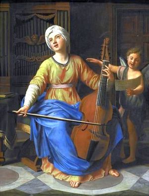 Colombel, Nicolas — Sainte Cécile jouant de la basse de viole.jpg