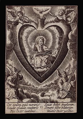 Antonius Wierix (ca. 1552–1604) from his series Cor Jesu amanti sacum - Cor exulta, quid moriris-...jpg